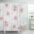 thumbnail image 1 of ABPHQTO Dulce Floral Vintage Patrón Shabby Chic Rosa para ti Retro Flor Boda Simple Baño Cortina de ducha 165x180 cm ABPHQTO PKNMT66x72Shower-9259, 1 of 2