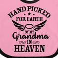 thumbnail image 4 of Inktastic Handpicked for Earth by My Grandma in Heaven Angel Wings Boys or Girls Baby Bib, 4 of 4