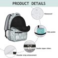 thumbnail image 4 of Pioneer Flower Floral Print Pattern Backpack for School, Cute School Bag with Adjustable Shoulder Straps and Padded Back, 15.3"x11"x7.1", 4 of 5