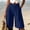 Blue, variant on Women's Bermuda Shorts Summer Dressy Business Casual Formal Wedding Guest Suit Pants Office Work High Waist Knee LengthBaggy Wide Leg Shorts