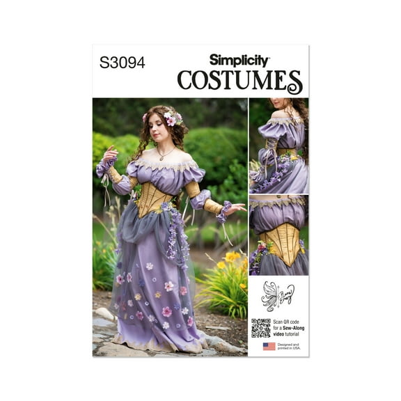 Simplicity Sewing Pattern 3094 - Misses' Costume by Raine Emery, Size: U5 (16-198-20-22-24)
