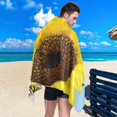thumbnail image 5 of Stylish Gold Sunflower Beach Towel 31" x 71", Quick Dry Bath Towel Super Absorbent Lightweight Travel Towel for Beach Yoga Swim Sport Camping Holiday, 5 of 7
