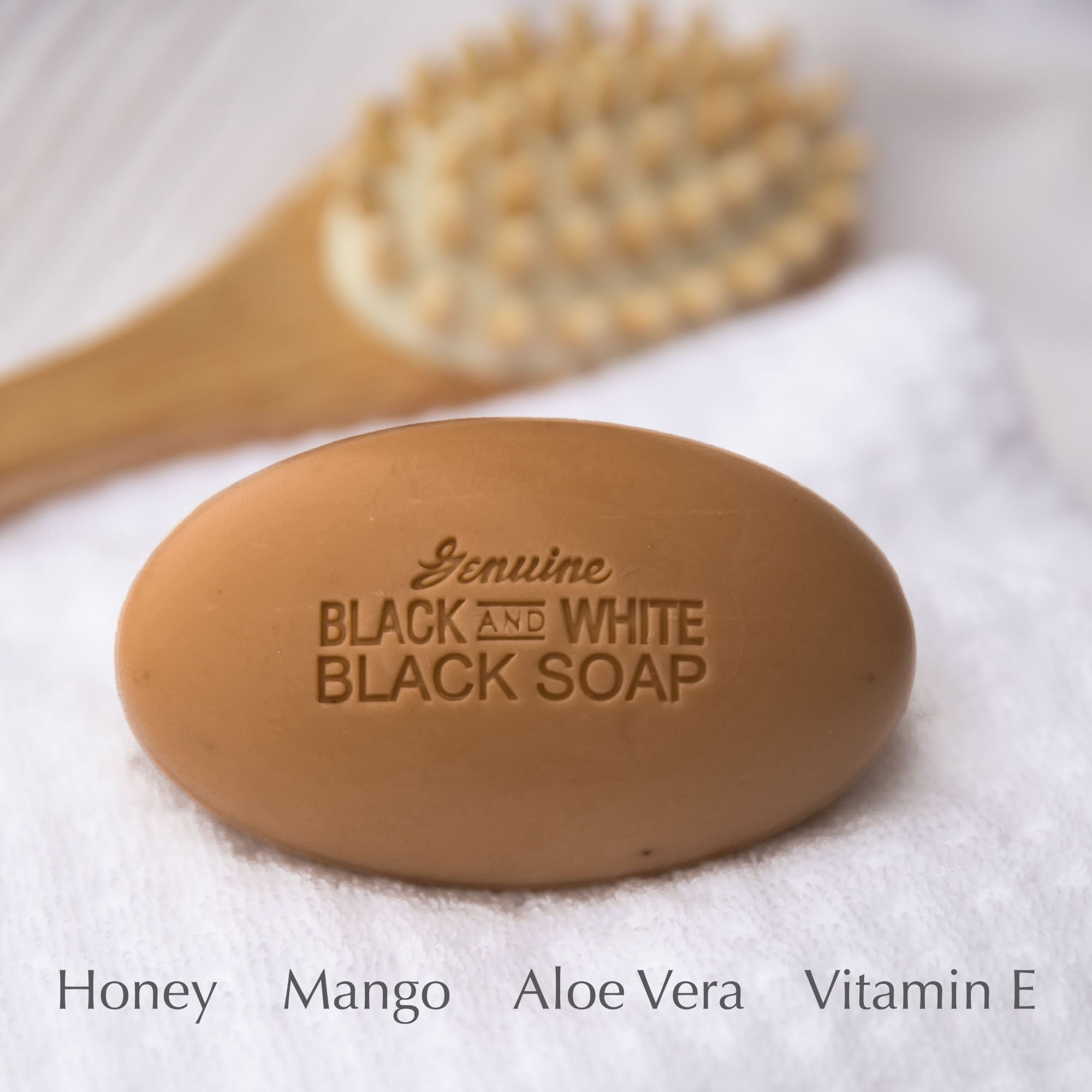 (4 pack) Genuine Black & White Cocoa and Shea Butter Soap, 6 oz., for Dry and Sensitive Skin