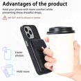 thumbnail image 6 of SaniMore for iPhone 15 Pro Max (6.7" 2023) Wallet Case,Back Flip Cash Pocket 360° Rotating Metal Holder Kickstand PU Leather Shockproof TPU Card Slots Magnetic Car Mount Wear-resistant Shell, Black, 6 of 12