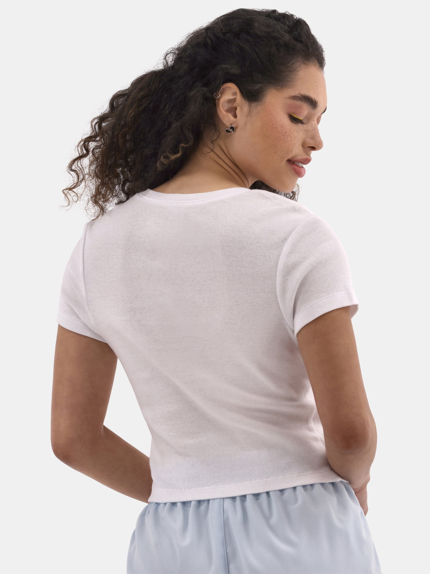 No Boundaries Graphic Cotton Baby Tee, Women's