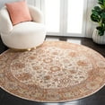 thumbnail image 2 of SAFAVIEH Valencia Maria Oriental Polyester Runner Rug, Ivory/Rust, 2' x 8', 2 of 9