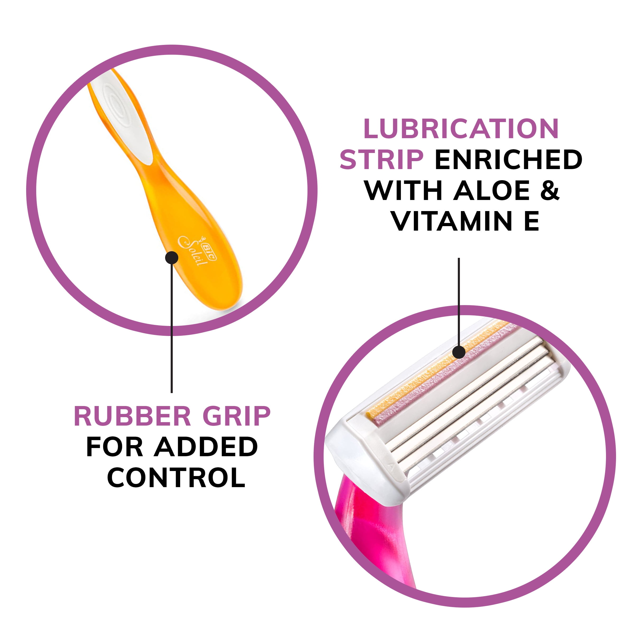 BIC Soleil Smooth Colors Sensitive Ladies' Disposable Razors BIC Soleil Smooth Colors Sensitive Ladies' Disposable Razors
