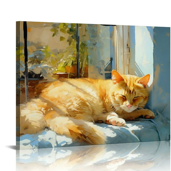 COMIO Henri Matisse Oil Paintings on Canvas Wall Art Matisse Famous Open Window Black Cat Poster Funny Cat Floral Print Colorful Farmhouse Gallery Aesthetic Room Decor for Bedroom Unframed