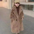 thumbnail image 4 of ATOGUTA Girls Fleece Jackets Fleece Snow Coat Windproof Warm Winter Jacket Size 2T-10, Coffee, 4 of 6