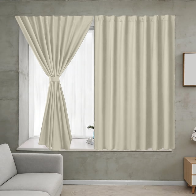 Weloille Rideau Occultant Autocollant, Store Pare-Soleil Bloquant la Lumière pour Cloison, Couvre-Fenêtre Imperméable Résistant aux UV Réduisant la Chaleur pour Fenêtres de Balcon, Salle de Bain, Cuisine