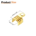 thumbnail image 2 of Unique Bargains 100Pack 4 x 6.5mm Fold Over Cord Ends, Cord Tips Leather Rope End Caps, Gold, 2 of 7