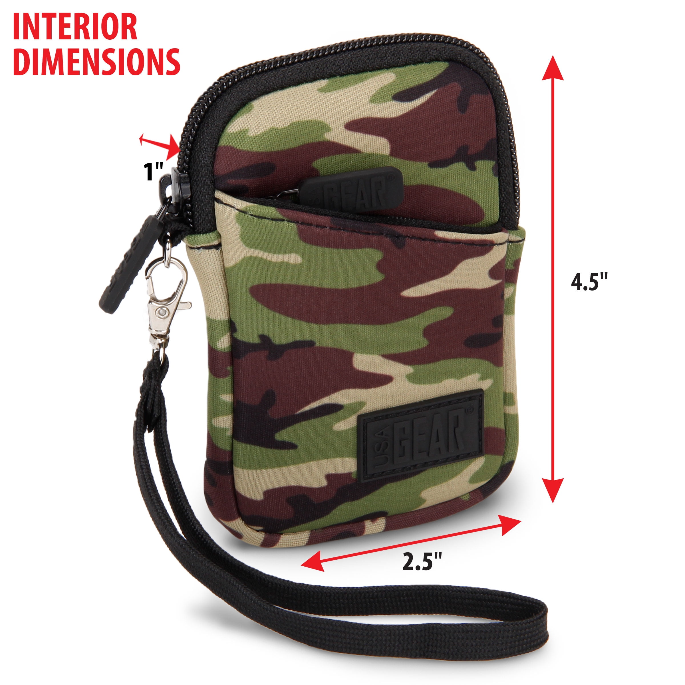 USA Gear Compact Camera Case Bag, Camo Green