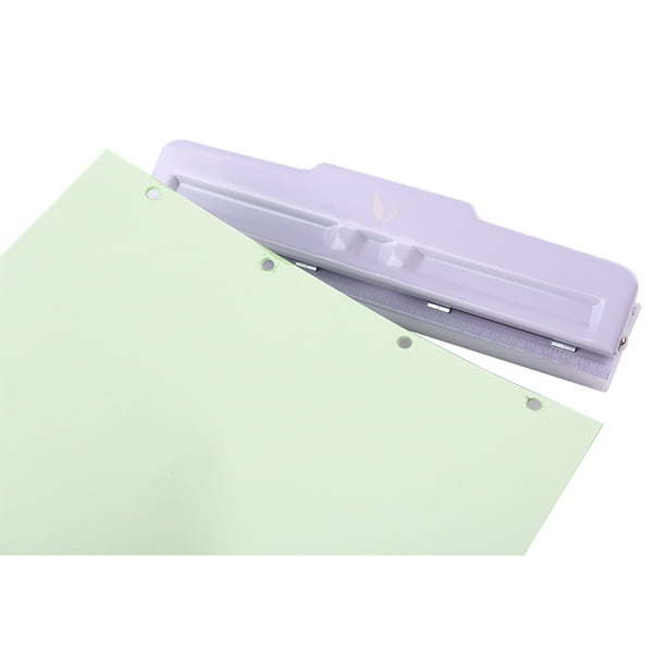 KW-trio Desktop Metal 4-Hole Adjustable Punch 10 Sheet Capacity Paper Hole  Puncher with Scraps Collector 