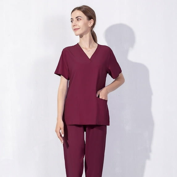 Medical Uniform Suit,SKU03831-winered-M
