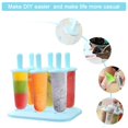 thumbnail image 3 of 6 Pack Premium Ice Molds Popsicle Silicone, Diy Secure Leakproof Caps, Reusable, Dishwasher Safe, Easy To Clean, For Kids And Adults, 3 of 5