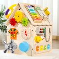 thumbnail image 2 of Busy Board Toy Early Educational practical skill developmental Toys Practical Skill for Children Style A, 2 of 9