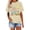 Beige, variant on Women's Graphic Short Sleeve Teacher T-Shirt Butter T Shirt Teach Tshirt Cute Teacher Life Shirts Special Education Tee Inspirational Tops Beige,L