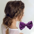 thumbnail image 2 of Unique Bargains 1 Pc Elegant Sequins Bow Hair Clip for Home White, 2 of 5