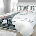 thumbnail image 2 of Duvet Cover Set 3PC King Postcard Red Ink, 2 of 3