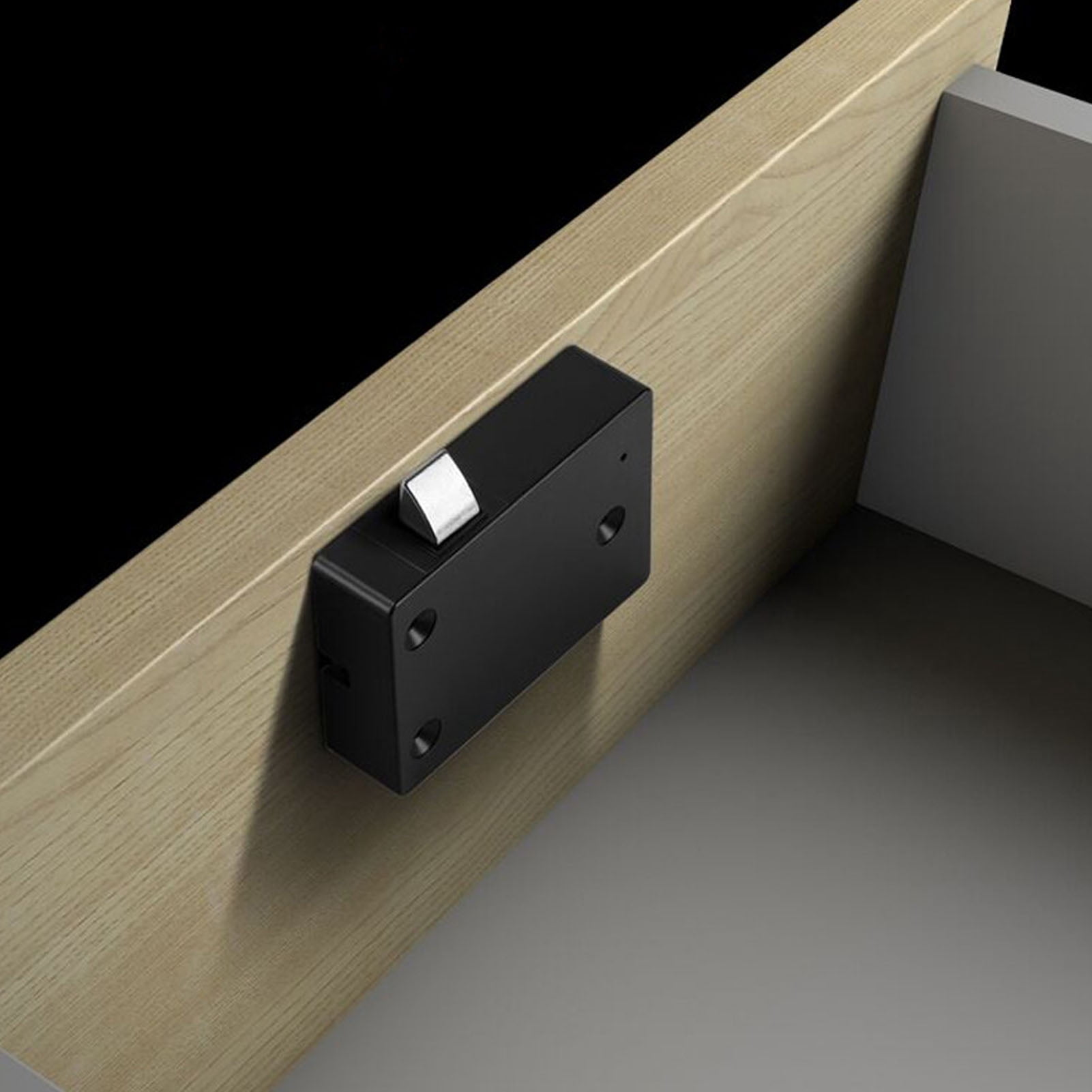 LAZIOEGR Smart Fingerprint Cabinet Lock USB Keyless File Drawer Wardrobe Lock Electronic Security Drawer Lock with Breathing Light 5.9 inches / 15 cm