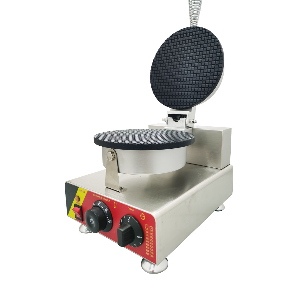 TECHTONGDA Ice Cream Cone Maker Machine Single Station Waffle Baker Maker Nonstick Commercial 1KW