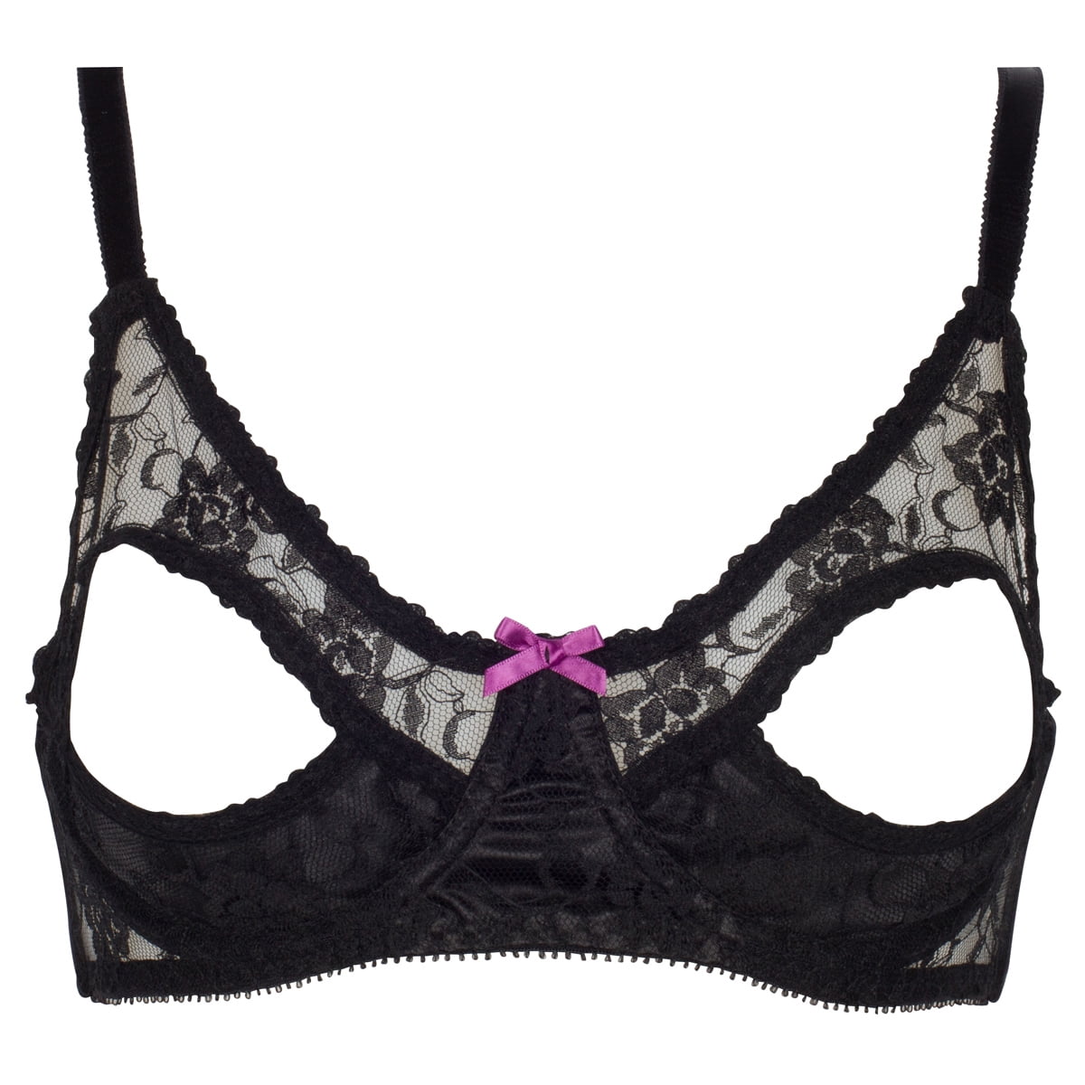 Sosexylingerie So Sexy Lingerie Tm Open Cup Peek A Boo Front Underwire Lace Bra Over Satin 