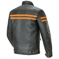 thumbnail image 2 of Joe Rocket Classic '92 Mens Leather Motorcycle Jacket Black/Orange MD, 2 of 2