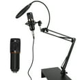 thumbnail image 4 of Condenser Microphone, USB Condenser Microphone Kit Low Noise With Flexible Arm  For For PC Desktop For Computer For Notebook Black+Black, 4 of 8