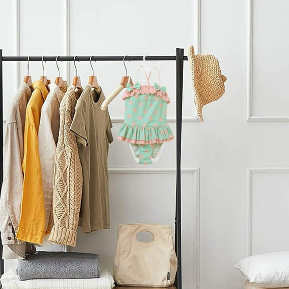 Raindrops 10 Pcs Kids Hangers Children'S Plastic Clothing Hanger Baby Suit Swimwears Display Hangers Infant Hangers For Toddler Kids Child White