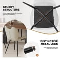 thumbnail image 5 of Fijinhom Dining Chairs Set of 2, Modern PU Leather Dining Room Chair with Back, Upholstered Kitchen Chairs with Metal Legs and Handle, 5 of 8