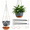Dark Gray, variant on Berallo 2-Pack 9.6-inch Self-Watering Hanging Planters, 3-Way Plant Pots with Drainage Holes,Macrame & Chain Hangers for Indoor & Outdoor Use , White