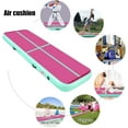 thumbnail image 4 of CEOKS 3m/10ft 4inch Thick Inflatable Air Track Tumbling Gymnastic Mat Floor Home Training W/ Pump Fbsport, Pink&Green, 4 of 9
