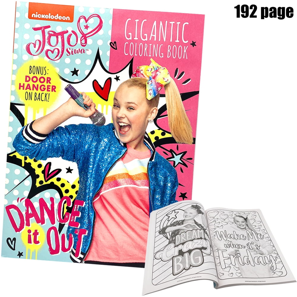 Jojo Siwa Gigantic Coloring Book And Activity Game Book With Door Hanger On Back 192 Page Walmart Com