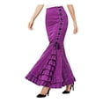 thumbnail image 1 of Women‘s Retro Lace-Up Drawstring Tiered Ruffle Maxi Long Mermaid Pencil Skirt, 1 of 6
