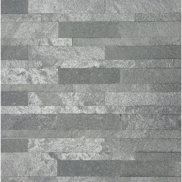Peel and Stick REAL STONE Veneer 3D Panels. Ready for Installation. DIY project. Each panel is ~24"x6", box of 10 covers 9.69 sq.ft.