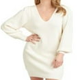 thumbnail image 2 of Black Tape Women's V Neck Sweater Dress White Size Small, 2 of 3