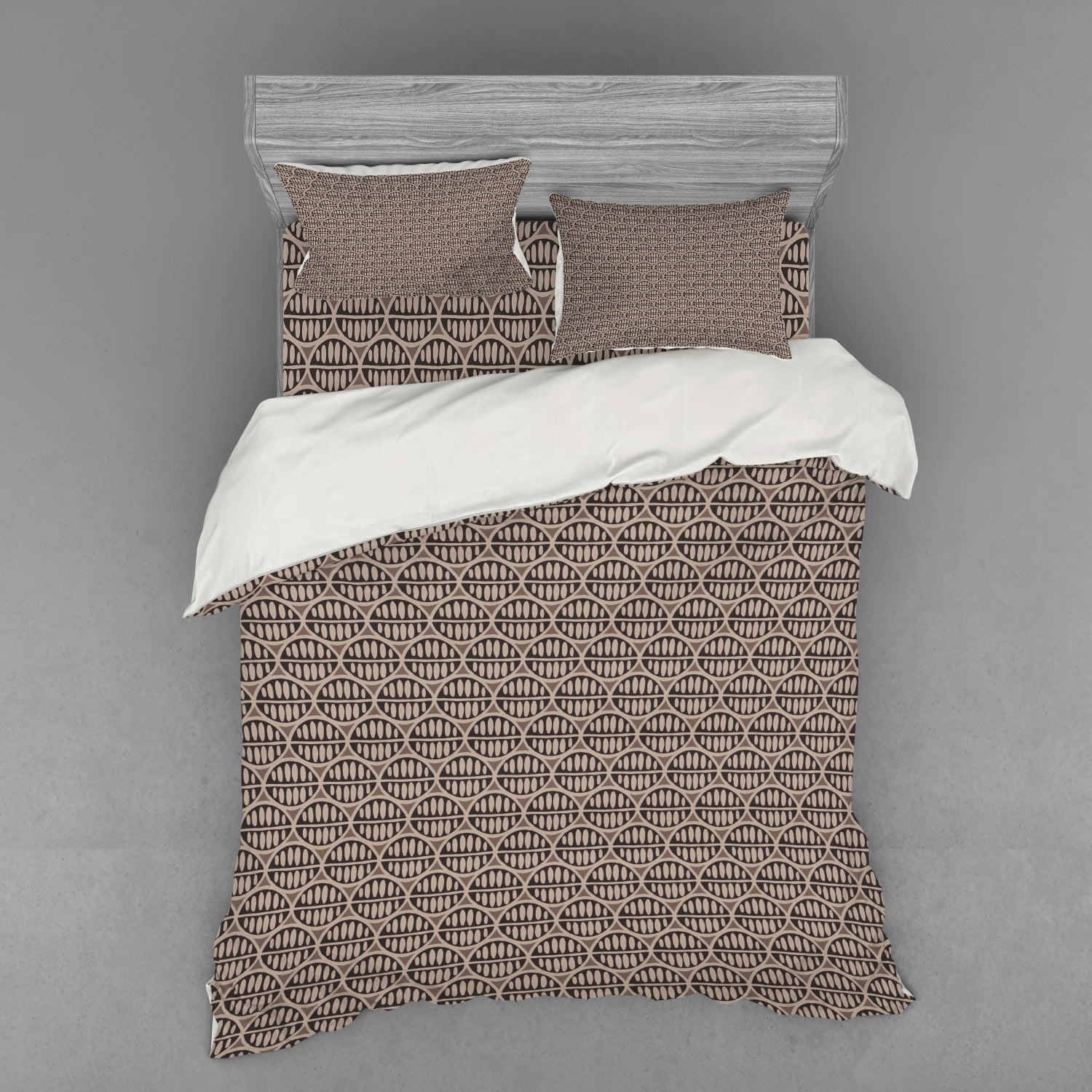 Tribal Duvet Cover Set, Native Clannish Pattern of Coffee ...
