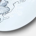 thumbnail image 3 of Designart - Flying Fish On Peonies - Traditional Metal Circle Wall Art, 3 of 5