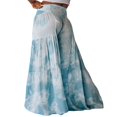 thumbnail image 3 of Pantalons de Plage Boho pour Femmes Taille Haute Décontractée Ample Jambe Large Droite Imprimée, 3 of 6