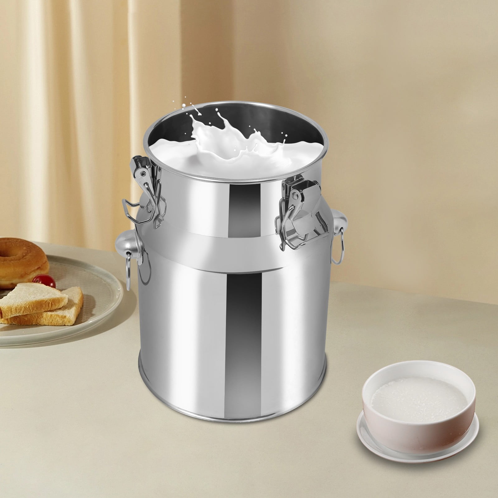 Rural365 Metal Milk Jug, 4 Liter (1 Gal) - Stainless Steel Milk
