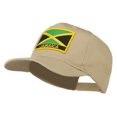 thumbnail image 2 of Jamaica Flag Letter Patched High Profile Cap - Khaki OSFM, 2 of 5