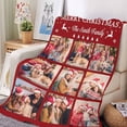 thumbnail image 2 of AISENIN Custom Merry Christmas New Year Gifts Personized Throw Blankets With 9 Photos Text Flannel Blankets for Friends Kids Couples Family, 2 of 5