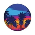 thumbnail image 2 of Balery Beach With Palm Treestire Cover Waterproof Dust-Proof, Universal Spare Wheel Tire Cover For Trailer, Rv, Suv Truck And Vehicle Camper Accessories-15 Inch, 2 of 9