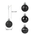 thumbnail image 2 of Uxcell 24Pcs 1.18" Christmas Balls Ornaments Shatterproof Ornaments Balls for Xmas Trees Decoration Black, 2 of 8