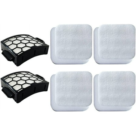 Filter Replacement for Shark Rotator Navigator Lift-Away ADV DuoClean PowerFins Upright Vacuum LA502, LA322, LA301, LA300, Part XFFK320, XHF320, 4 Foam, 4 Felt, 2 HEPA