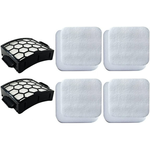 Filter Replacement for Shark Rotator Navigator Lift-Away ADV DuoClean PowerFins Upright Vacuum LA502, LA322, LA301, LA300, Part XFFK320, XHF320, 4 Foam, 4 Felt, 2 HEPA