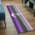 thumbnail image 5 of Coastal Anchor Kitchen Runner Rug 2x6 Washable Runners for Hallway Non Slip Purple Gray Gradient Vintage Wooden Grain Large Area Rug Indoor Floor Carpet for Bathroom Laundry Entryway Bedroom, 5 of 8