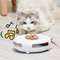 thumbnail image 3 of Juguete eléctrico inteligente para gatos, juguete giratorio con plumas, divertido juego para gatos. blanco, 3 of 7