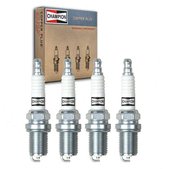 4 pc Champion Copper Plus Spark Plugs compatible with Toyota Matrix 1.8L 2.4L L4 2003-2013