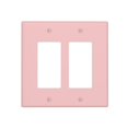 thumbnail image 1 of Cubierta decorativa para enchufe Oilbiexn rosa empolvado de 2 módulos, 1 of 8